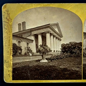 Stereoview Arlington House VA Arlington National Cemetery Rodgers & Co 1860s - Picture 1 of 5
