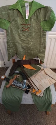 Disney Store Peter Pan Costume And Accessory Bundle Age 7-8 - Image 1 of 3