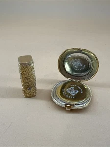 Vintage goldfarbener Revlon Lippenstift Tube & Makeup Compact K - Bild 1 von 10