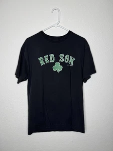 Boston Red Sox Shirt Mens L Black Green Shamrock MLB Baseball St. Patrick's Day - Picture 1 of 16