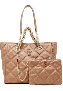 Large Steve Madden Bkattt Tote Bag with Pouch in Cognac. - Picture 1 of 6