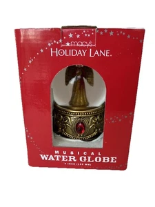 Macy's Angel Snow Globe Music Box Herald Angel Macys Holiday Lane - Foto 1 di 8