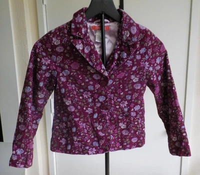 Gymboree девочек куртка - размер 8 - вельветовый цветок - винтажный - Изображение 1 из 4