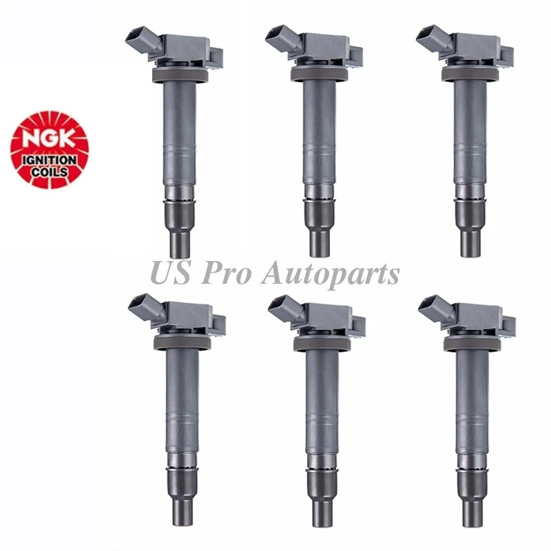 For Toyota Tacoma 2005-15 4Runner 03-09 4.0 90919C2002 6x OEM NGK Ignition Coils - Image 1 of 4