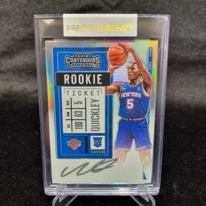 2020-21 Immanuel Quickley Rookie Holo Silver Auto Panini Contenders Ticket 114 - Picture 1 of 2
