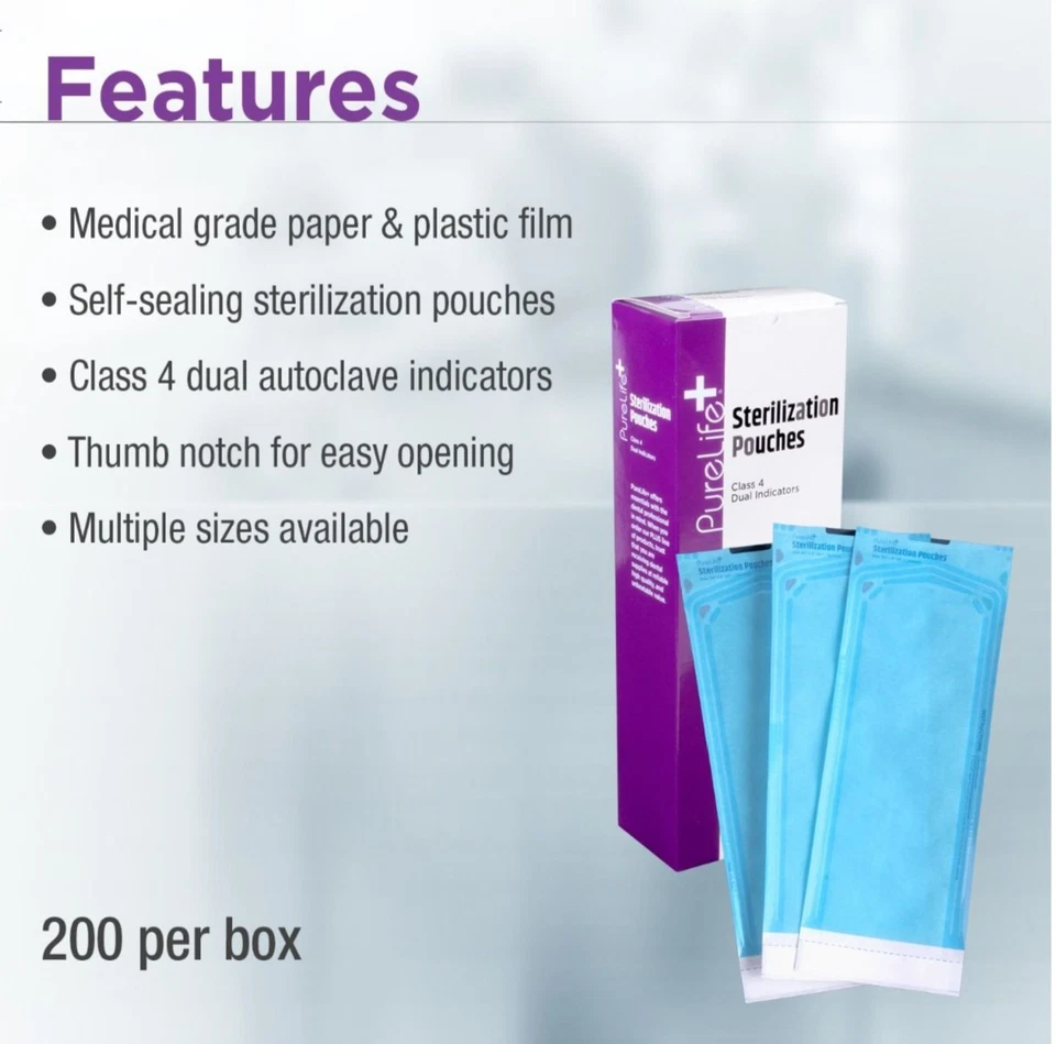 Bolsa de esterilización bolsas tatuaje dental bolsa autoclave 200/bx Foto 1 de 1