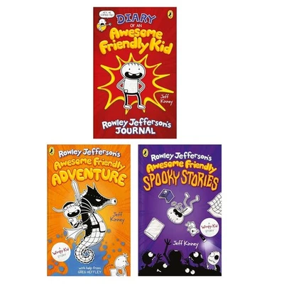 Awesome Friendly Book Bundle Diary of a Wimpy Kid by Jeff Kinney - Image 1 of 4