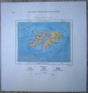 Mapa Perron 1894 Islas Malvinas, #166 - Imagen 1 de 1