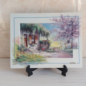 Reint Withaar Annaburg Porcelain Tile Wall Hanging Picture Welcome Home Cottage - Picture 1 of 24