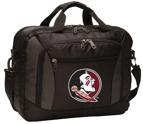FSU Laptop Bag Florida State Computer Bags Messenger LOADED With POCKETS! Cover
