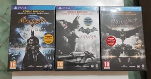 LOT x3 Batman Arkham Asylum, City & Knight Comic Edition PS4 Italien Edition - Bild 1 von 5