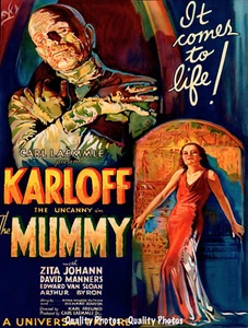Póster de la película La momia 8,5x11" impresión fotográfica Karloff horror universal monstruos arte - Imagen 1 de 1