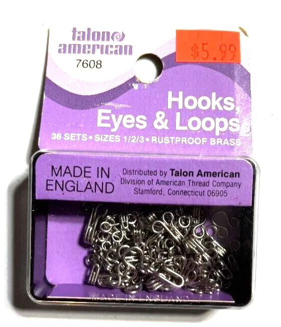 De colección 36 Juegos, Garra American Ganchos, Ojos y Lazos Talla 1/2/3, Hecho en Inglaterra Foto 1 de 1