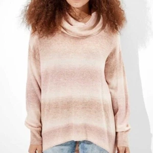 NUEVO Suéter American Eagle Gran Tamaño Dreamspun Capucha Cuello Alto Tostado Talla XS - Imagen 1 de 10