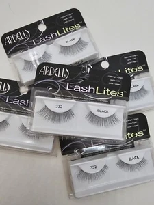 Pestañas Ardell Lash Lites negras 332 nuevo lote de 5 - Imagen 1 de 4