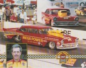 1993 Mel Eaves Mega Power '57 Chevy Pro Mod IHRA Postkarte - Bild 1 von 2