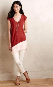 Anthropologie by Deletta - Slope Linen Tunic with Asymmetrical Hem – Size L - Picture 1 of 13