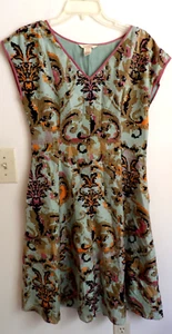 Sundance Women's Colorful Dress 100% Silk Lined Size 4 - Picture 1 of 3