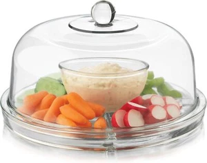 6-in-1 cake stand, whisk bowl, glass cake stand with dome, with lid - Picture 1 of 8