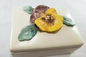 Vallana Starr California Pottery Ceramic Dresser (trinket) box / Signed / Rare - Picture 1 of 9