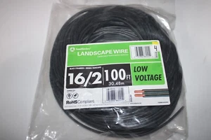 Southwire 100’ 16/2 - Electrical Landscape Lighting Wire - Low Voltage Stranded - Picture 1 of 1