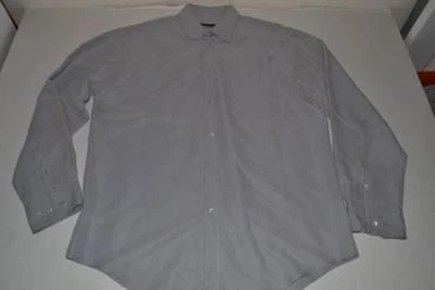 BUGATCHI GRAY STRIPED POCKET DRESS SHIRT MENS SIZE XL - Image 1 of 4