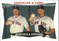 2009 Topps Heritage Boston Red Sox Baseball #115 Jonathan Papelbon/Wakefield