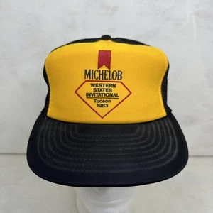 Vintage 80s Michelob Beer Golf Trucker Hat - western states invitational - Picture 1 of 8