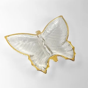 Plato grande vintage en forma de mariposa MCM Gold Trim BOHO - Imagen 1 de 10