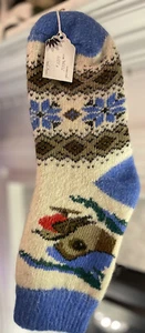 Women's socks, size 9 , 100% Sheep's Wool   , Chunky & Warm ,bird - Picture 1 of 6