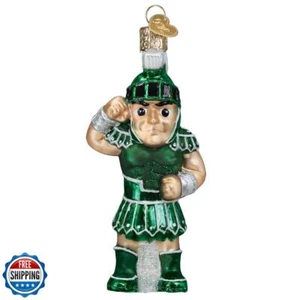 Alte Welt Weihnachten Michigan State Sparty Glas mundgeblasen Ornament für Weihnachten - Bild 1 von 5