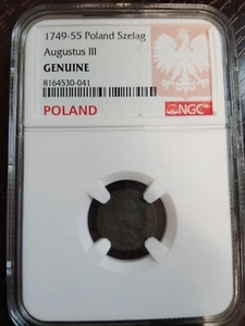 1749-55 Poland Szelag Augustus 111 NGC - Picture 1 of 2