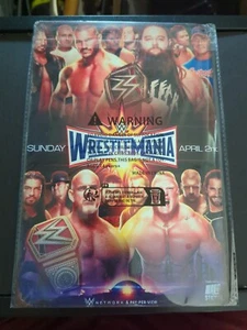 WWE Wrestlemania 33 Event Poster Metal Sign WWF WWE WCW ECW AEW Pro Wrestling - Picture 1 of 2