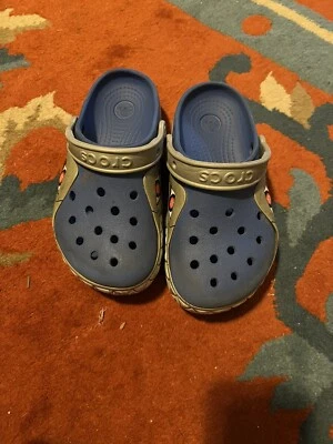 Kids Robo Shark CROCS Clog Junior’s Size 1 Youth Water Shoes Blue - Image 1 of 4