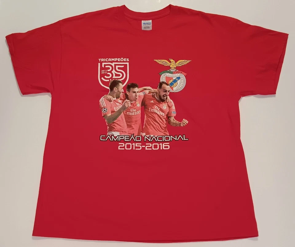 Camiseta roja de fútbol campeón Benfica 2015-2016 talla XL "ENVÍO RÁPIDO" Foto 1 de 4