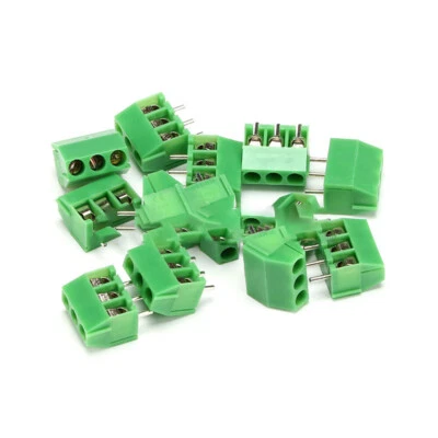 3.5mm Pitch 2 pin 3pin Straight Pin PCB Screw Terminal Blocks KF350-2P/3P - Image 1 of 4