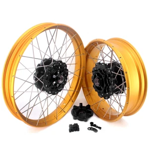 VMX 21/18 Tubeless Wheels Set for Honda Africa Twin CRF1000L 2016-2020 Gold Rims - Picture 1 of 13