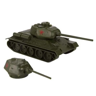 BMC CTS WW2 Soviet T-34 Tank Classic Toy Soldier Plastic Russian Green Vehicle - Image 1 of 4