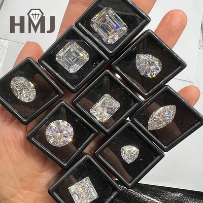 11 Shapes Loose Moissanite Real Gem Stone VVS1 D W. GRA Certificate Test Passed - Image 1 of 4