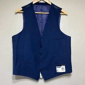 Bar III Hombres Calce Ajustado Activo Elastizado Vestido Chaleco Talla XL Azul Preppy Elegante Nuevo con Etiquetas - Imagen 1 de 10