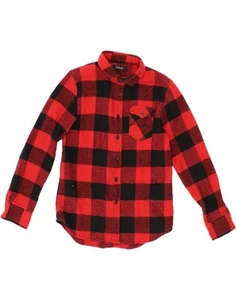 Camisa de franela REPLAY niños 9-10 años rojo cuadros algodón LX07 - Imagen 1 de 3