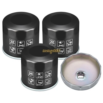 3 filtros de aceite y llave para Kawasaki KAF620 Mule 2510 2500 2520 3000 3010 4000 4010 Foto 1 de 4