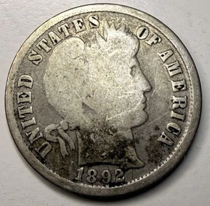 1892 P Barbiere Dime R58 - Foto 1 di 2