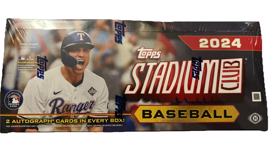 2024 Topps Stadium Club Baseball Hobby Box Factory - 2 Autos 16 Packs