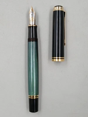 Caneta-tinteiro vintage alemã Pelikan Souveran M800 18k nova na caixa verde, não testada - Imagem 1 de 4