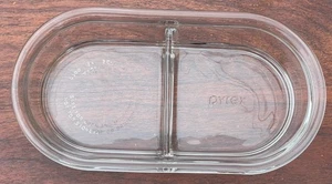PYREX 2 CUP OVAL DIVIDED DISH 8300 - Picture 1 of 6