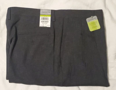 Claiborne мужской уголь серый платье брюки размер 38Wx30L новый с Ярлыками микро елочка - Изображение 1 из 4