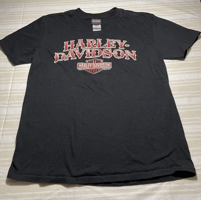 Camiseta Harley Davidson preta manga curta. Grande. Usado. Ramstein Alemanha - Imagem 1 de 4