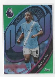 2025-26 Topps Premier League Jeremy Doku Green 83/99 Generation Now - Picture 1 of 2