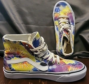 Vans Sk8-Hi Sneakers Men's Size 7.5 Tie-Dye Canvas Skater Skating Streetwear - Picture 1 of 10